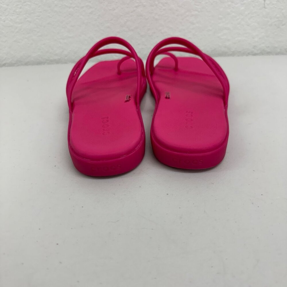 Crocs Miami Toe Loop Pink Lightweight Slide Sandals Shoes 209862 Womens size 11 - Picture 4 of 9